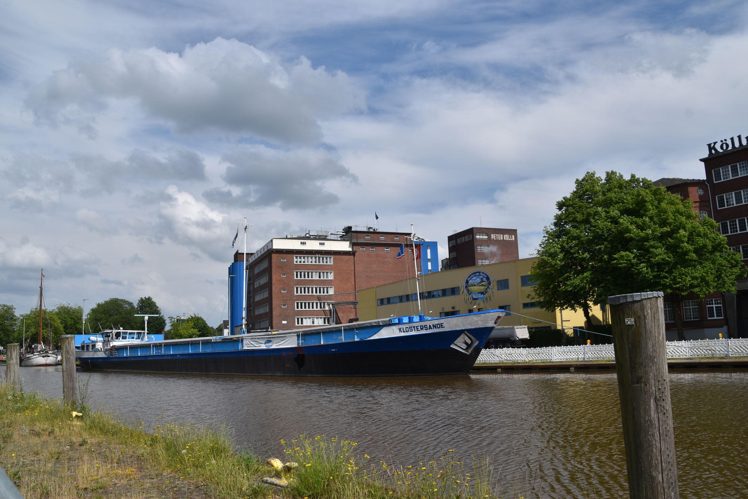 Blick auf den Hafen von Elmshorn