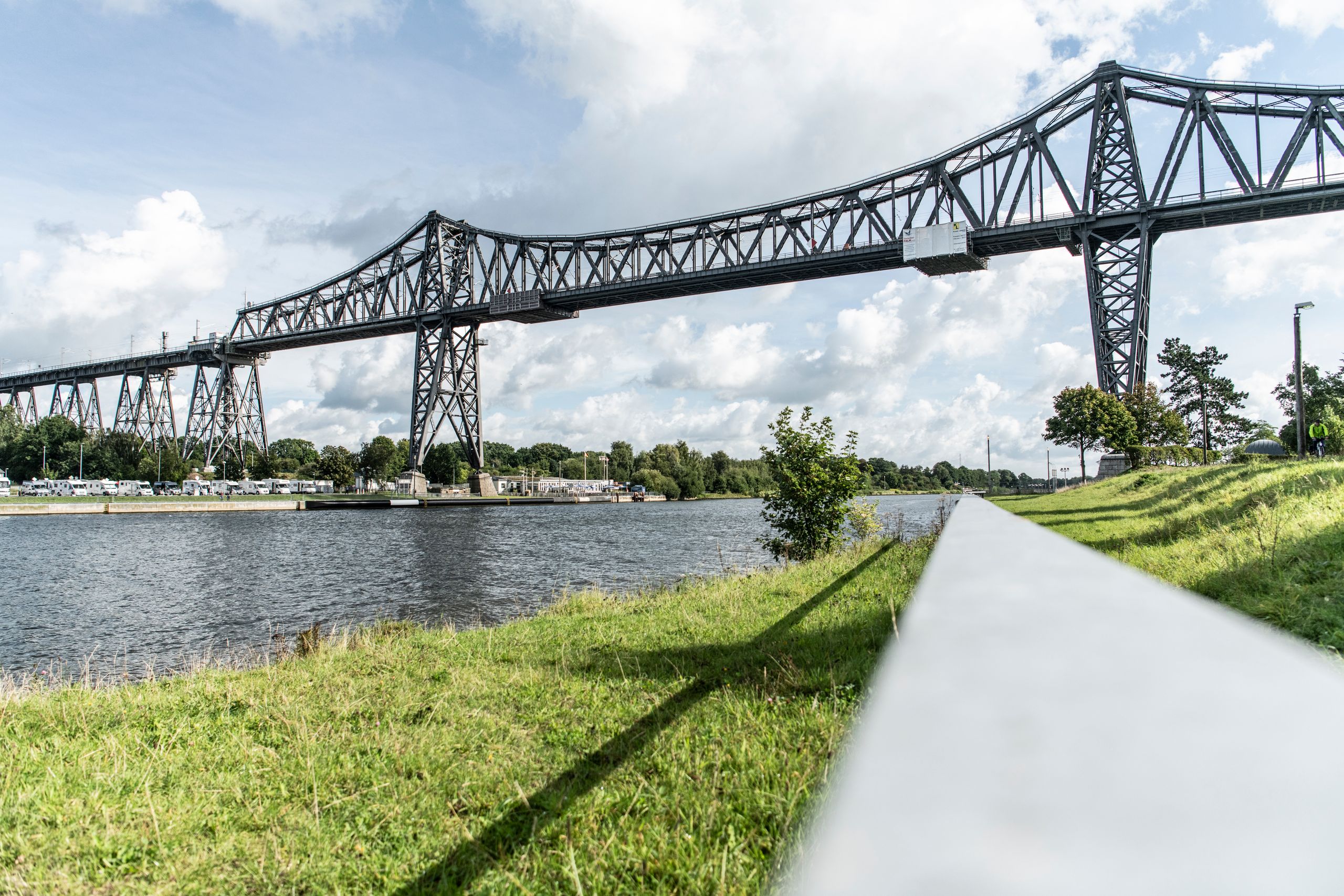 Blick auf die Kanalbrücke in Rendsburg
