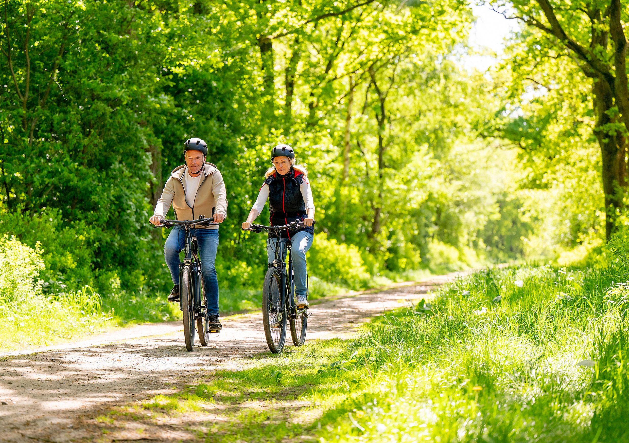 Radfahrer auf der Alternatic-Strecke am Kropper Busch