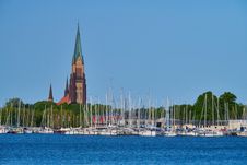 Blick auf den Hafen von Schleswig