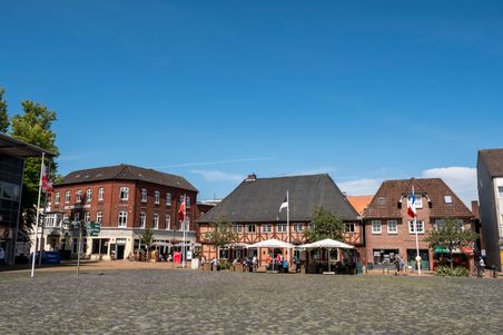 Blick auf den Schiffbrückenplatz in Rendsburg