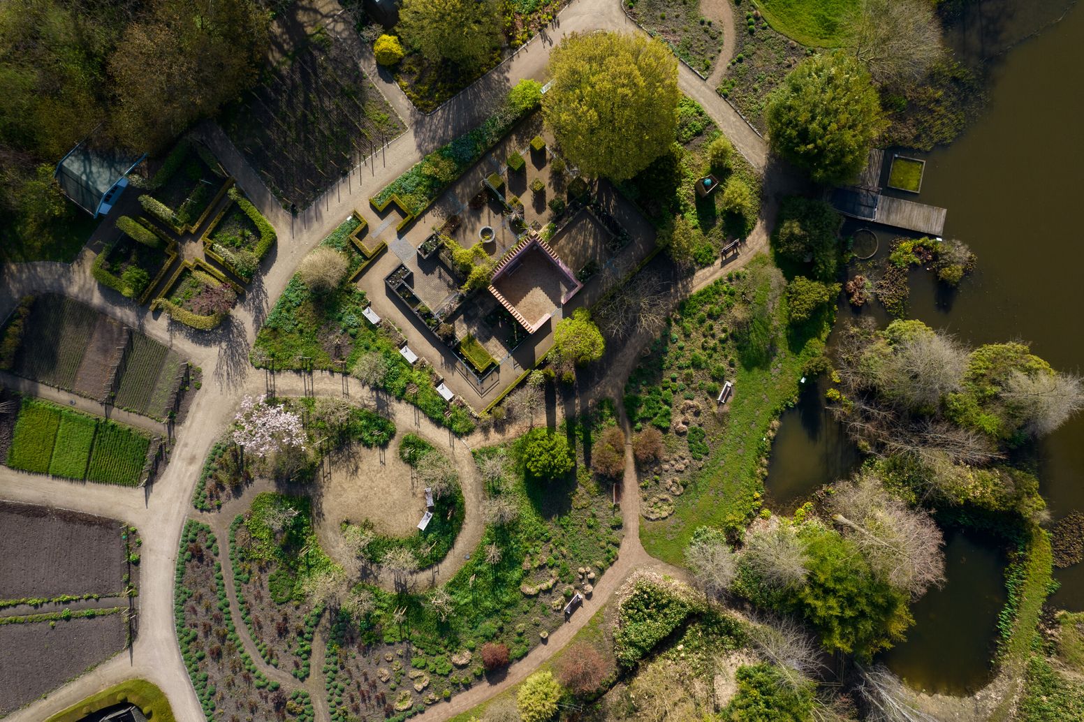 Luftaufnahme vom Arboretum in Ellerhoop