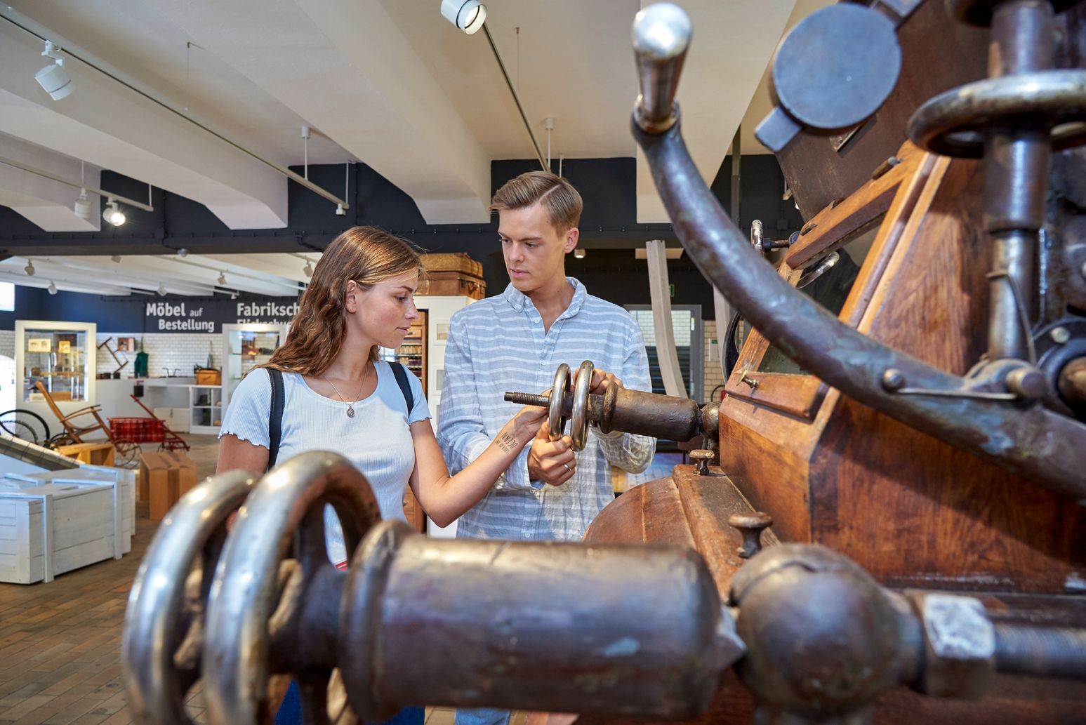 Besucher im Industriemuseum Elmshorn